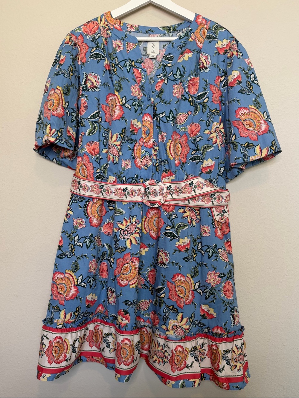 Joie Cotton Floral Belted Dress